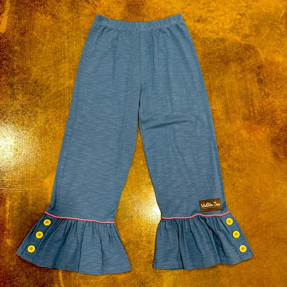 Matilda Jane Bright Lights Big Ruffles Pants 💙 Size 8